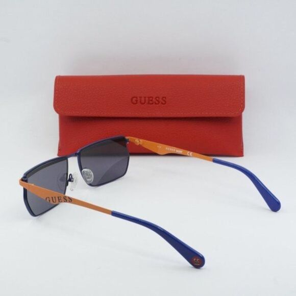 NEW GUESS GU8208 42A SHINY ORANGE/SMOKE SUNGLASSES - Picture 4 of 8